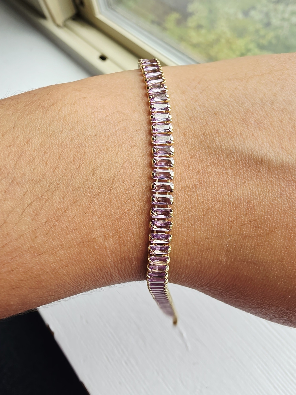 Pulsera Estilo Tennis Oro Laminado 14k